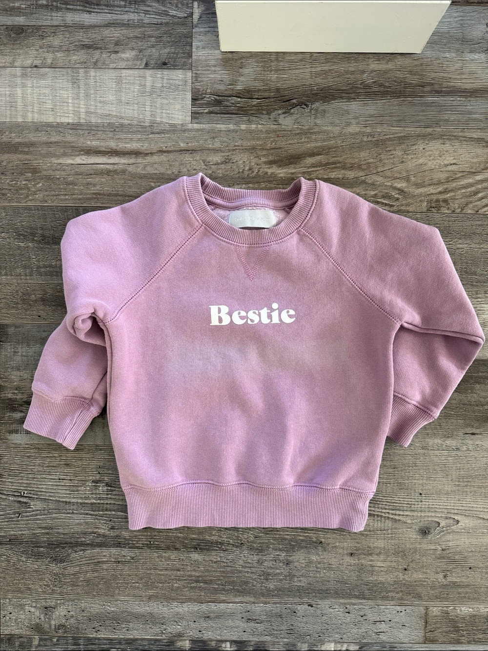 Girls' 'Bestie' Crewneck Sweatshirt - Dusty purple